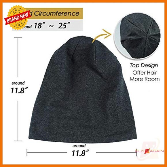 Adjustable Silk Satin Sleep Cap for Curly Hair Dreadlocks 18-32 Inch - Picture 5 of 7